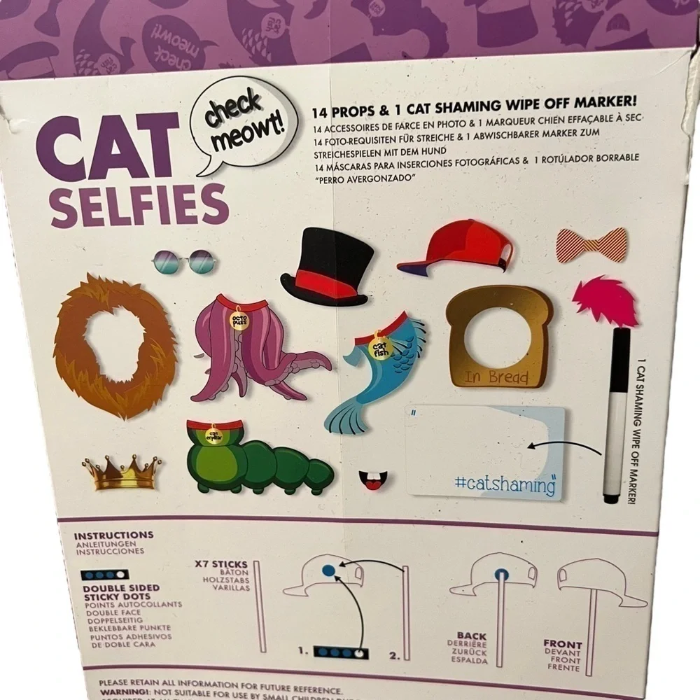 Cat Selfies Photo Prop Kit